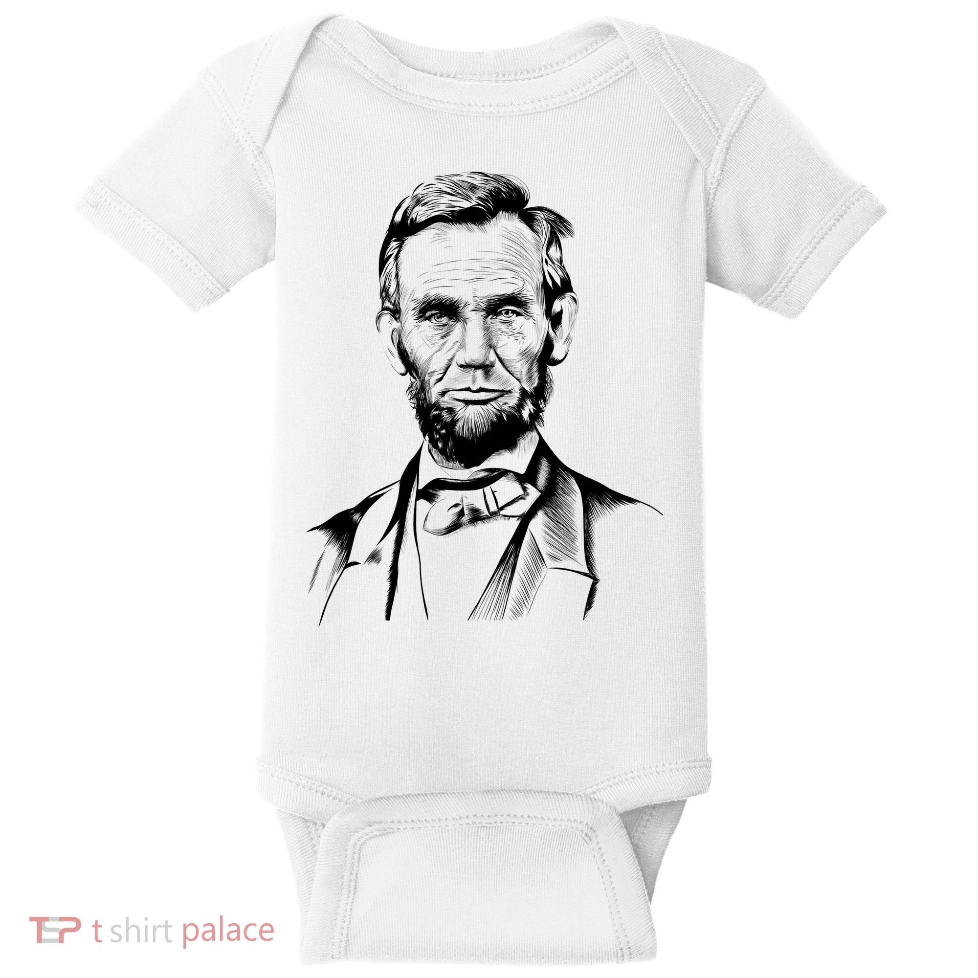 Abraham Lincoln Sketch Baby Bodysuit