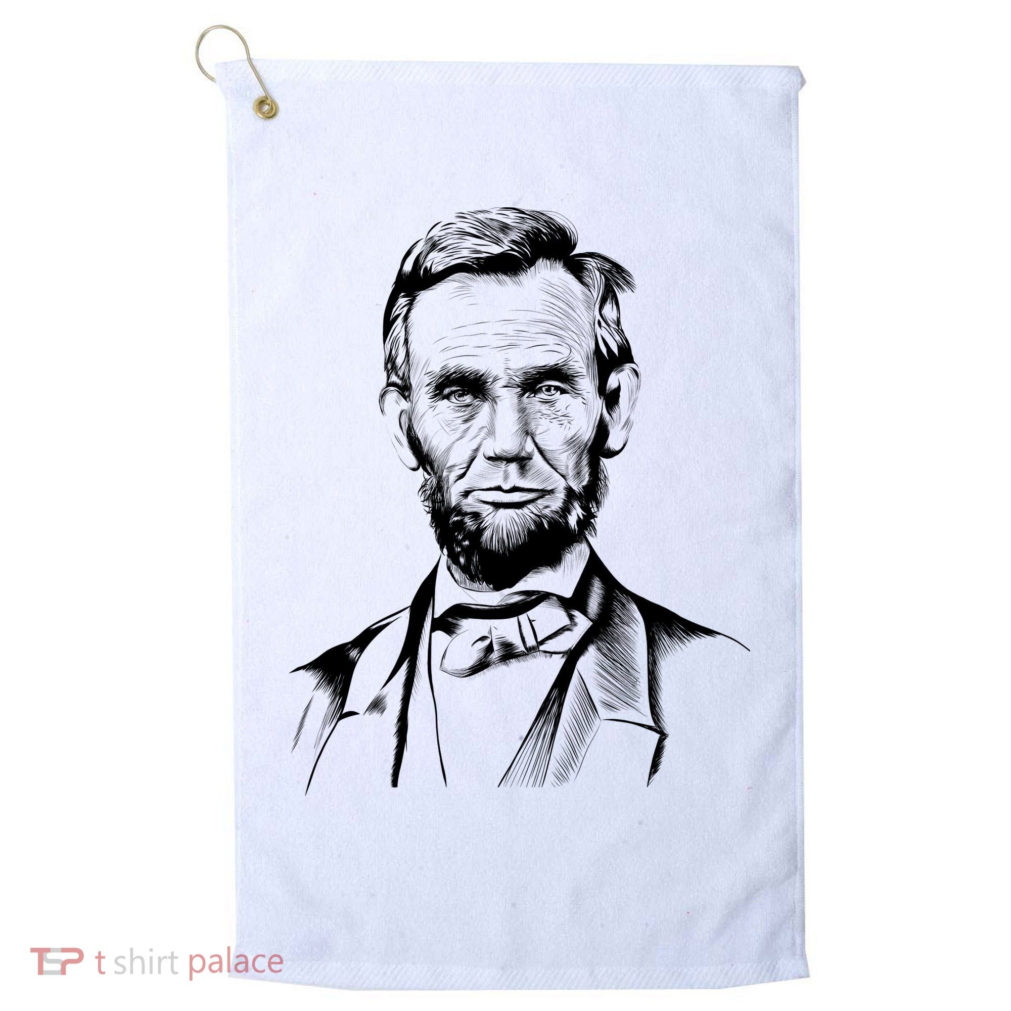 Abraham Lincoln Sketch Golf Towel