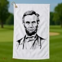 Abraham Lincoln Sketch Golf Towel thumb 1