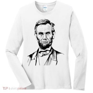 Abraham Lincoln Sketch Women's Long Sleeve Shirt