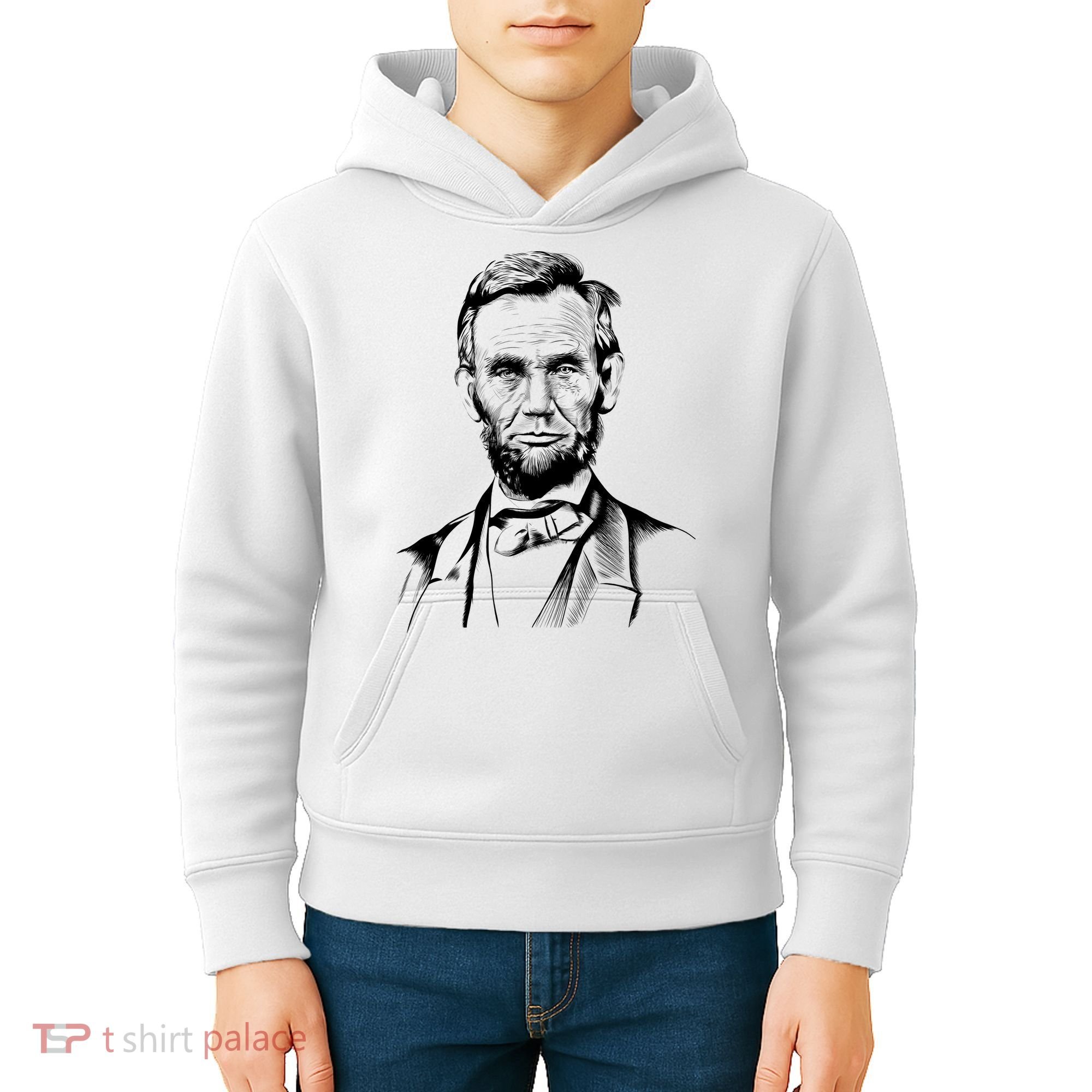 Abraham Lincoln Sketch Kids Hoodie