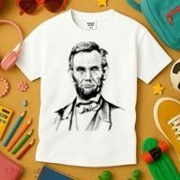 Abraham Lincoln Sketch Kids T-Shirt thumb 3