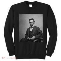 Abraham Lincoln Seated And Holding His Spectacles And A Pencil On Feb 1865 Sweatshirt thumb 0