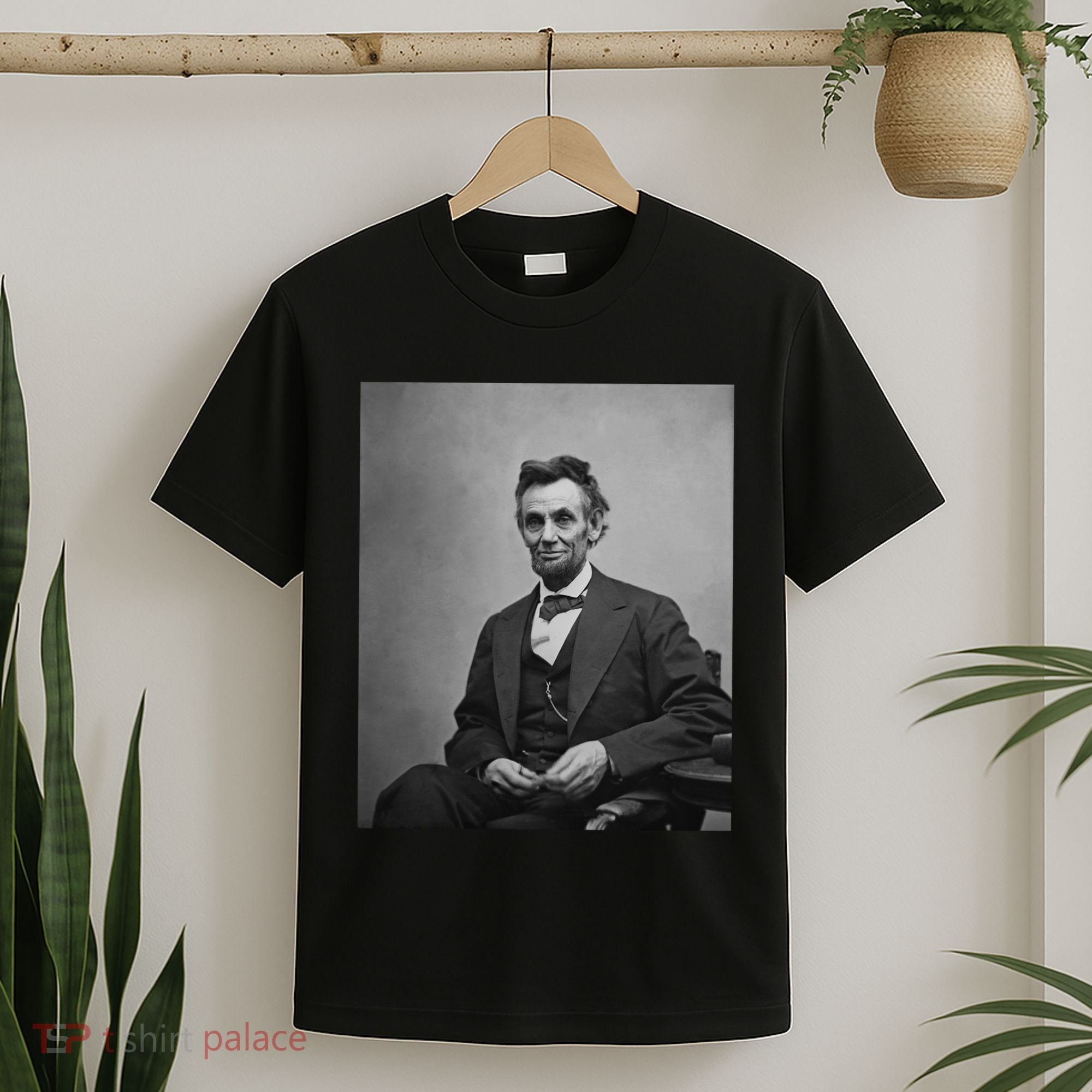 Abraham Lincoln Seated And Holding His Spectacles And A Pencil On Feb 1865 T-Shirt