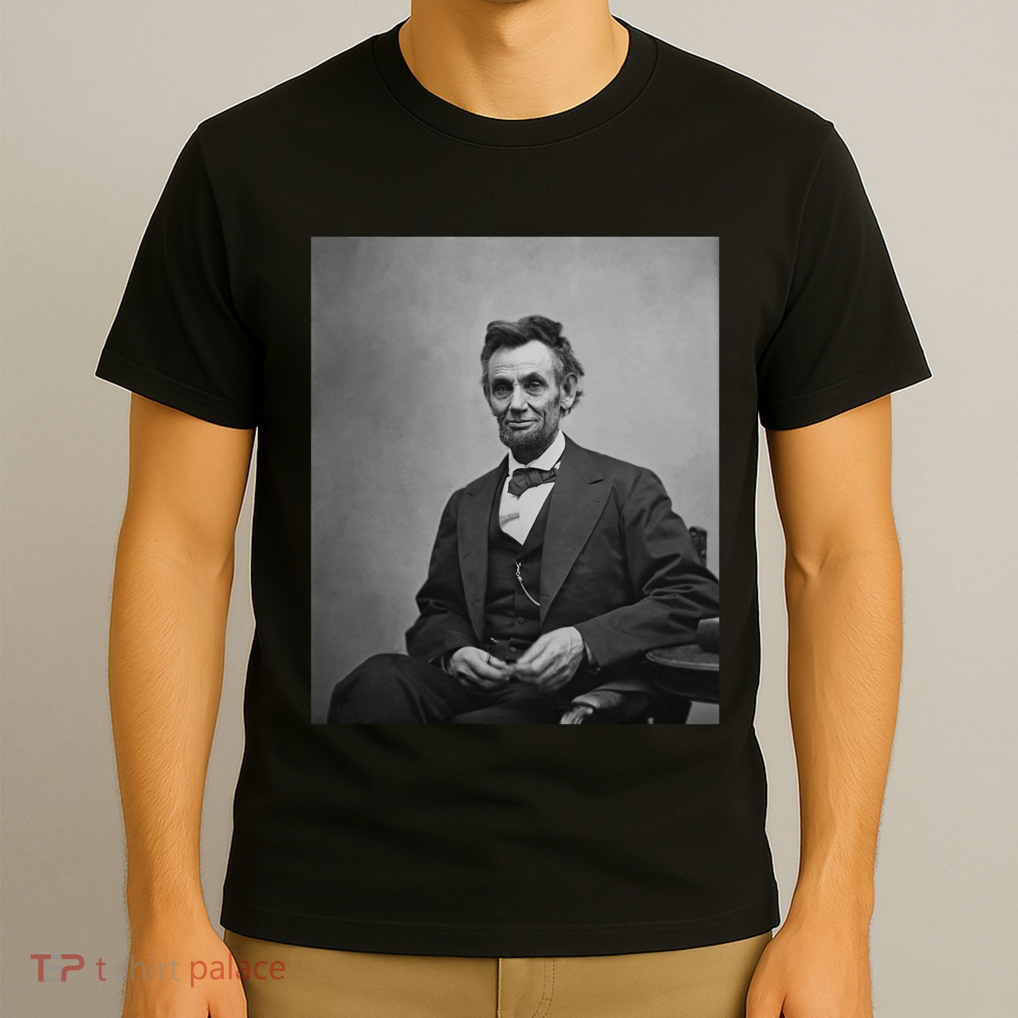 Abraham Lincoln Seated And Holding His Spectacles And A Pencil On Feb 1865 T-Shirt