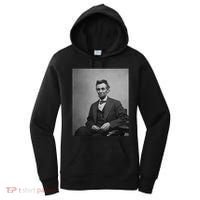 Abraham Lincoln Seated And Holding His Spectacles And A Pencil On Feb 1865 Women's Hoodie thumb 0