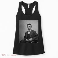 Abraham Lincoln Seated And Holding His Spectacles And A Pencil On Feb 1865 Women's Tank Top thumb 0