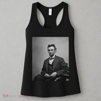 Abraham Lincoln Seated And Holding His Spectacles And A Pencil On Feb 1865 Women's Tank Top thumb 3
