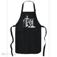 Abraham Lincoln Statue Playing Electric Guitar Funny Apron thumb 0