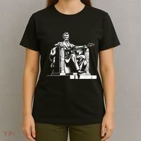 Abraham Lincoln Statue Playing Electric Guitar Funny T-Shirt thumb 4
