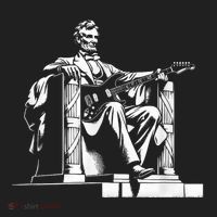 Abraham Lincoln Statue Playing Electric Guitar Funny Beanie thumb 2