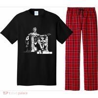 Abraham Lincoln Statue Playing Electric Guitar Funny Pajama Set thumb 0