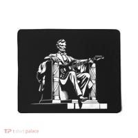 Abraham Lincoln Statue Playing Electric Guitar Funny Mousepad thumb 0