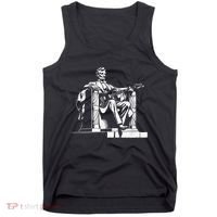 Abraham Lincoln Statue Playing Electric Guitar Funny Tank Top thumb 0