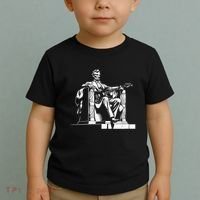 Abraham Lincoln Statue Playing Electric Guitar Funny Toddler T-Shirt thumb 2