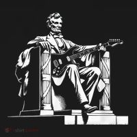 Abraham Lincoln Statue Playing Electric Guitar Funny Visor thumb 3