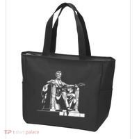 Abraham Lincoln Statue Playing Electric Guitar Funny Tote Bag thumb 3