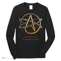 Atheist Logo Science Atom Symbol Question Everything Long Sleeve Shirt thumb 0