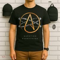 Atheist Logo Science Atom Symbol Question Everything T-Shirt thumb 6
