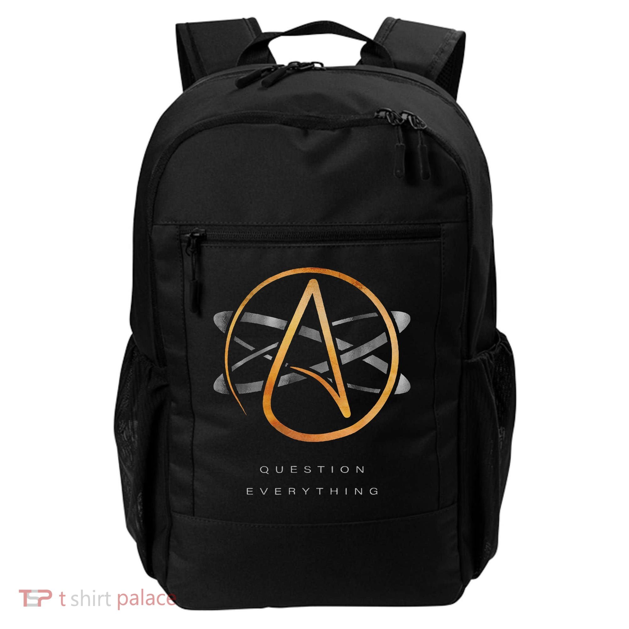 Atheist Logo Science Atom Symbol Question Everything Backpack