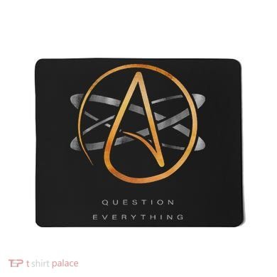 Atheist Logo Science Atom Symbol Question Everything Mousepad