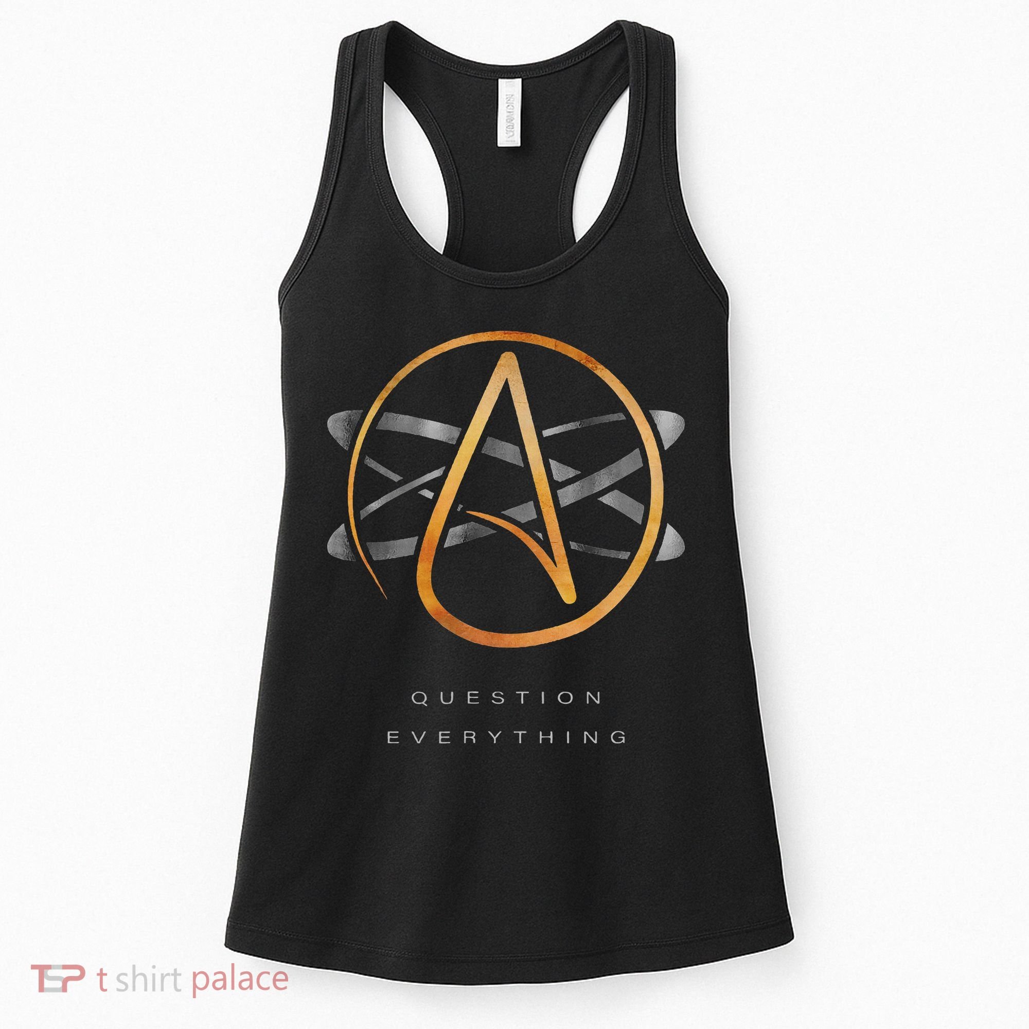 Atheist Logo Science Atom Symbol Question Everything Women's Tank Top
