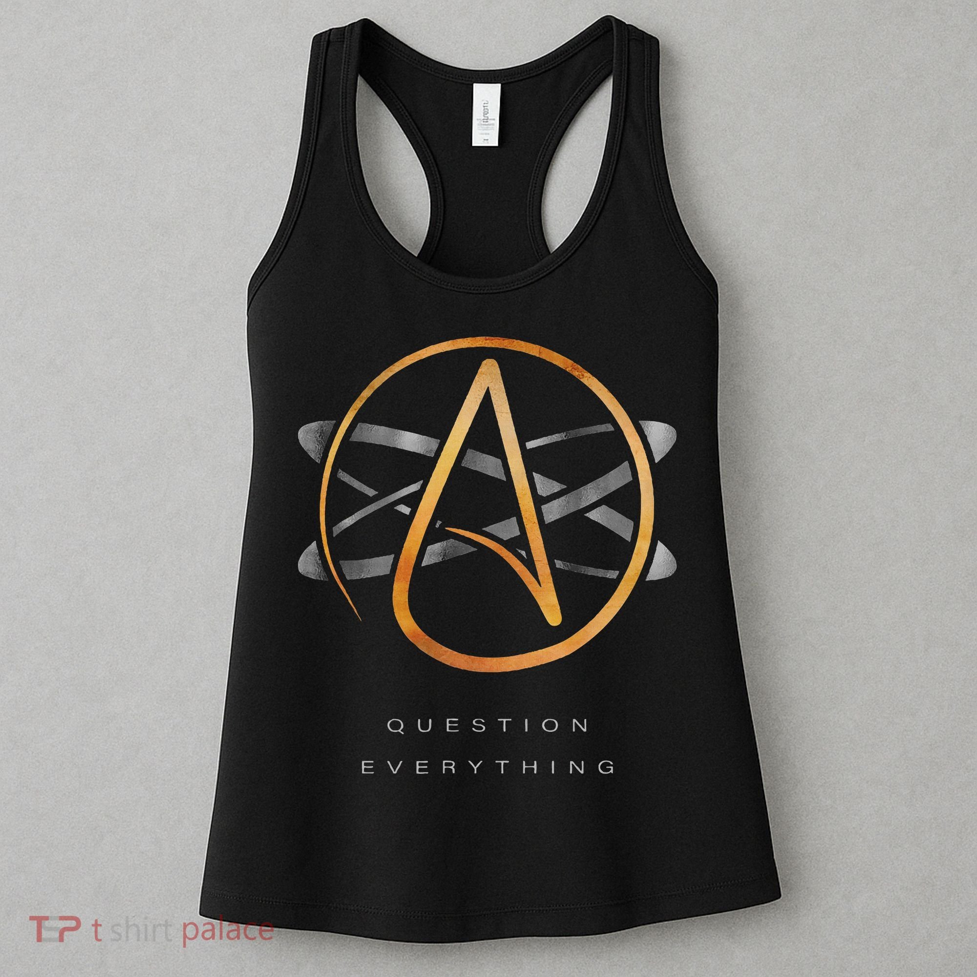 Atheist Logo Science Atom Symbol Question Everything Women's Tank Top