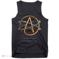 Atheist Logo Science Atom Symbol Question Everything Tank Top thumb 0
