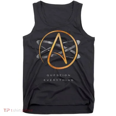 Atheist Logo Science Atom Symbol Question Everything Tank Top