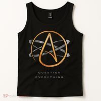 Atheist Logo Science Atom Symbol Question Everything Tank Top thumb 2
