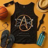 Atheist Logo Science Atom Symbol Question Everything Tank Top thumb 4