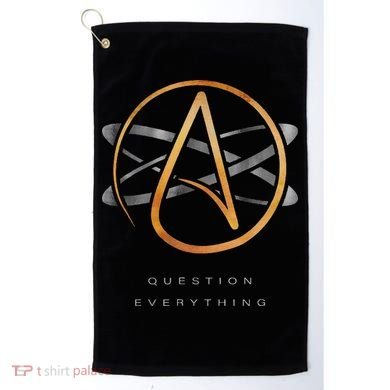 Atheist Logo Science Atom Symbol Question Everything Golf Towel