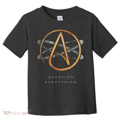Atheist Logo Science Atom Symbol Question Everything Toddler T-Shirt