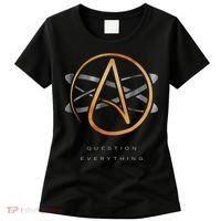Atheist Logo Science Atom Symbol Question Everything Women's T-Shirt thumb 0