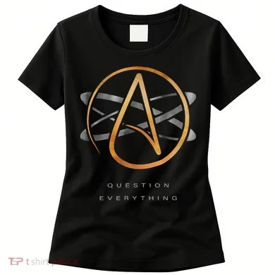 Atheist Logo Science Atom Symbol Question Everything Women's T-Shirt