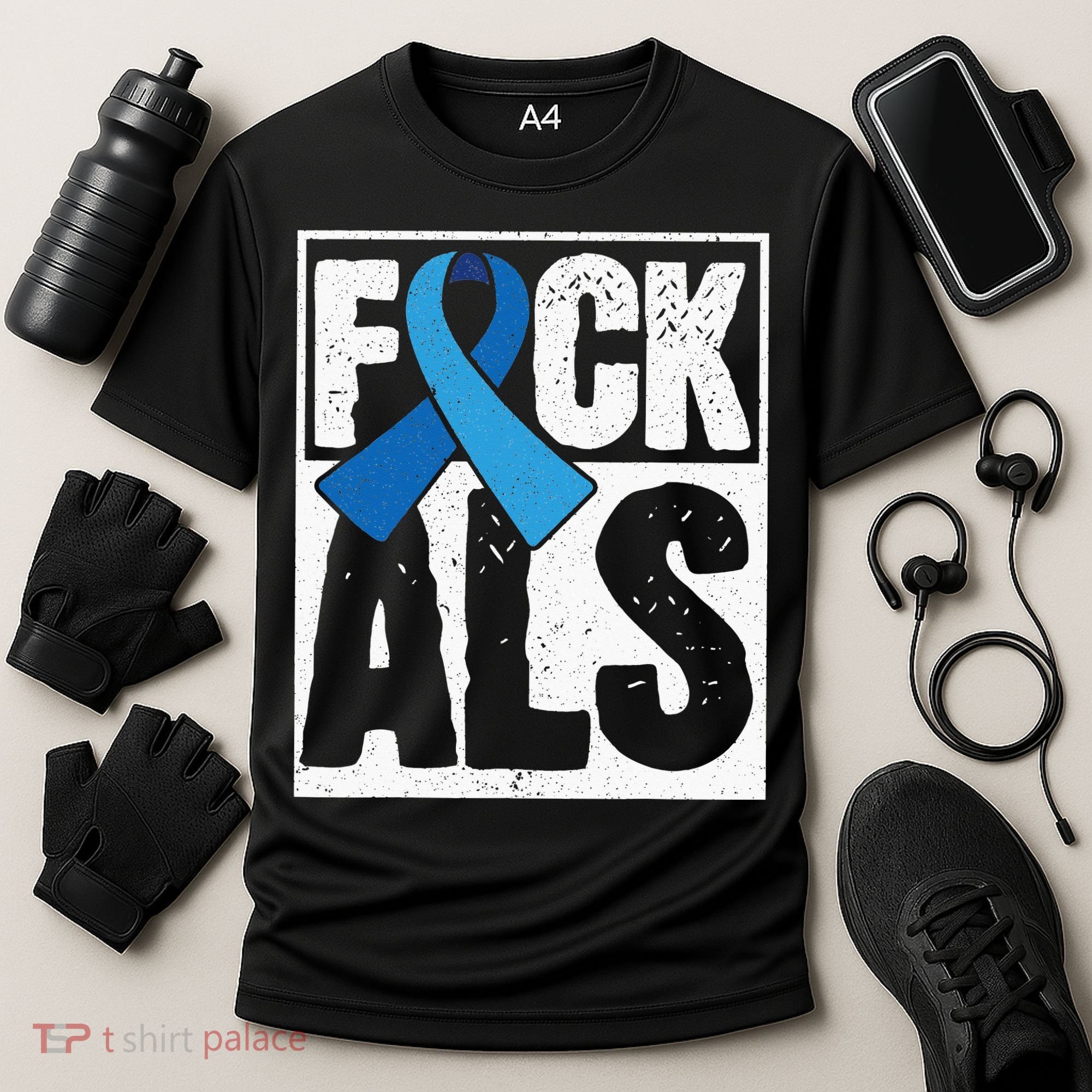 Amyotrophic Lateral Sclerosis ALS Awareness Disease Disorder Cooling Performance Crew T-Shirt