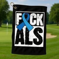 Amyotrophic Lateral Sclerosis ALS Awareness Disease Disorder Golf Towel thumb 1