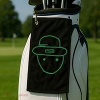 Amateur Leprechaun Sketch Gift Golf Towel thumb 2