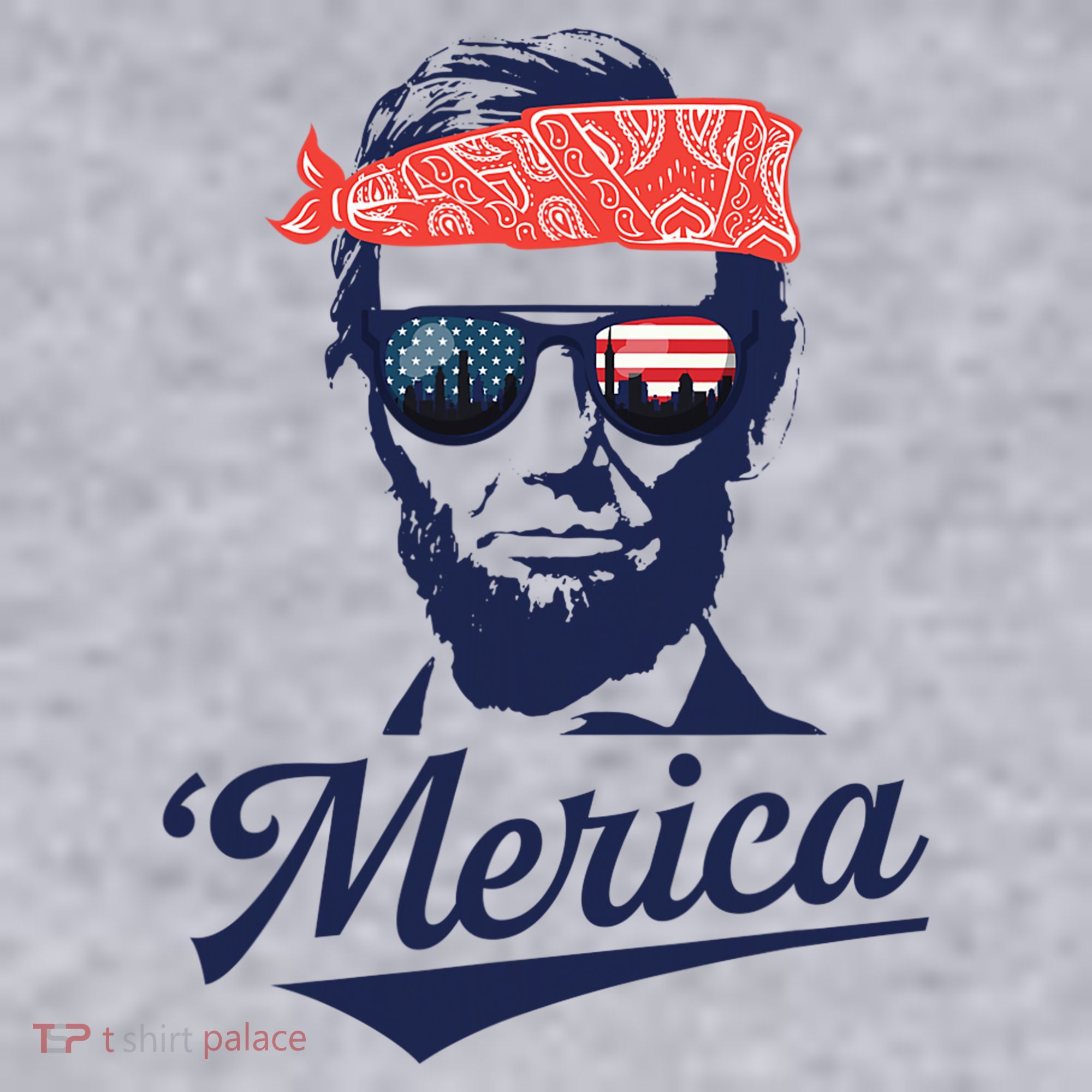Abraham Lincoln Sunglasses Bandana Merica Women's Sweatshirt