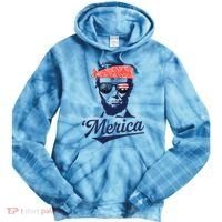 Abraham Lincoln Sunglasses Bandana Merica Tie Dye Hoodie thumb 0