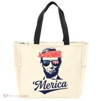 Abraham Lincoln Sunglasses Bandana Merica Tote Bag thumb 0