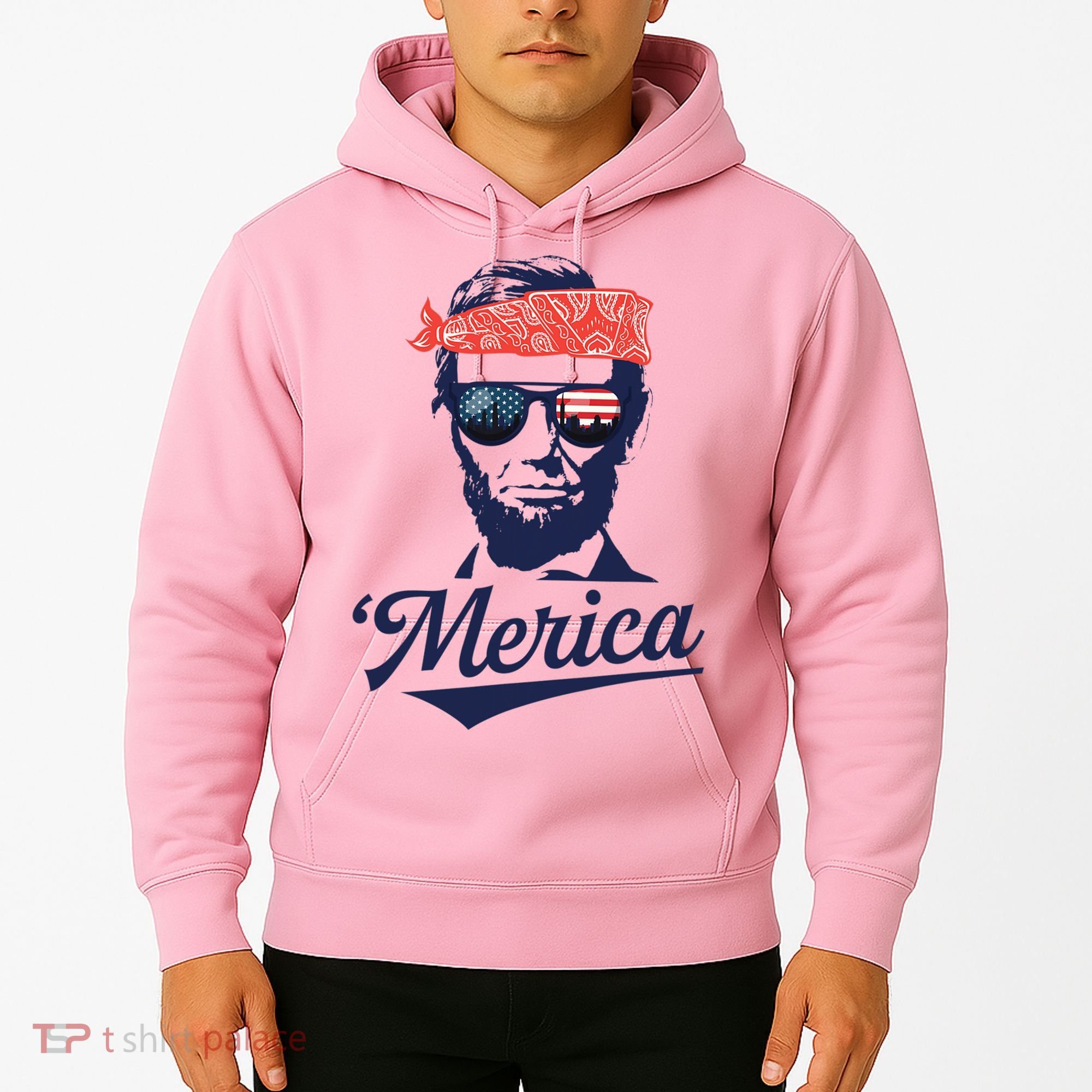 Abraham Lincoln Sunglasses Bandana Merica Hoodie