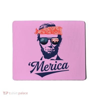 Abraham Lincoln Sunglasses Bandana Merica Mousepad