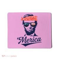 Abraham Lincoln Sunglasses Bandana Merica Mousepad thumb 0