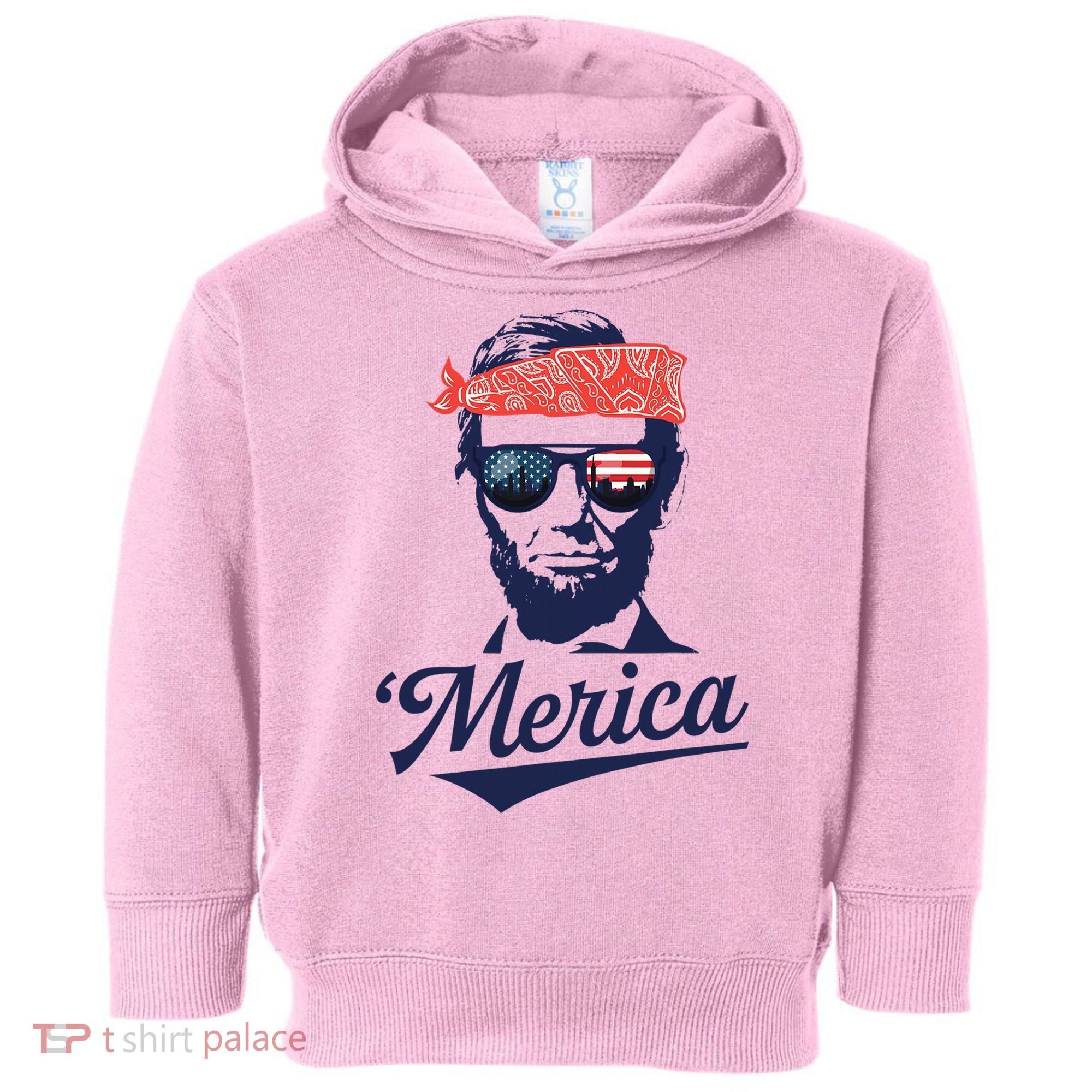 Abraham Lincoln Sunglasses Bandana Merica Toddler Hoodie