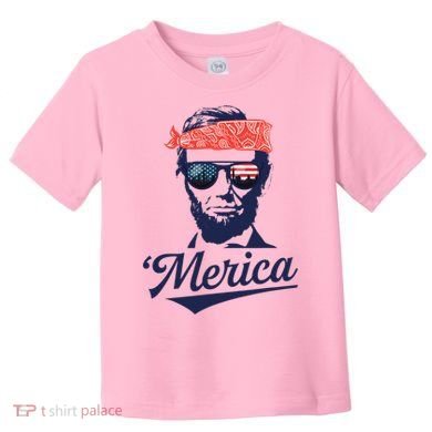 Abraham Lincoln Sunglasses Bandana Merica Toddler T-Shirt