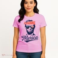 Abraham Lincoln Sunglasses Bandana Merica Women's T-Shirt thumb 4