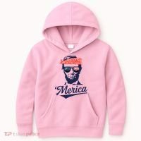 Abraham Lincoln Sunglasses Bandana Merica Kids Hoodie thumb 0