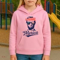 Abraham Lincoln Sunglasses Bandana Merica Kids Hoodie thumb 3