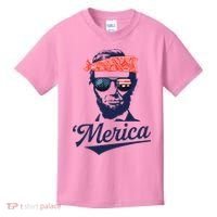 Abraham Lincoln Sunglasses Bandana Merica Kids T-Shirt thumb 0